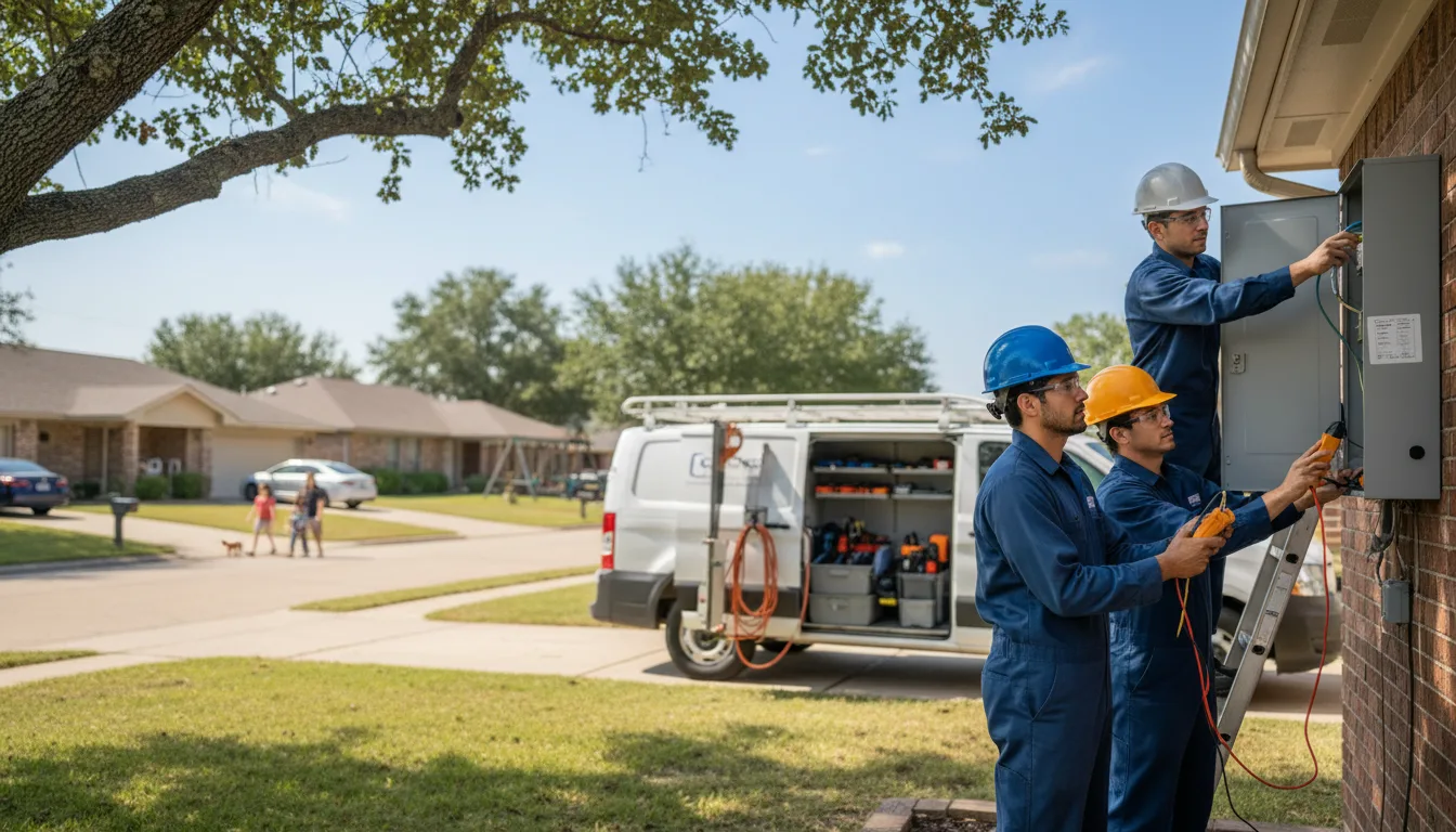 Certified electrician providing emergency electrical services in Texico, IL